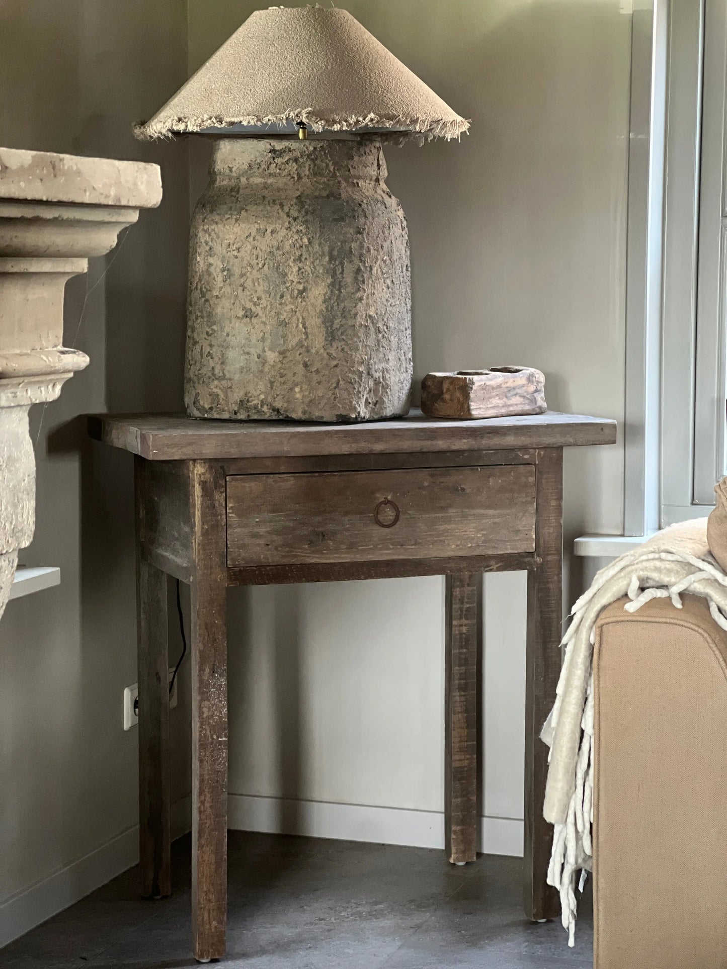 Sidetable Driftwood met 1 lade -Trapa Living