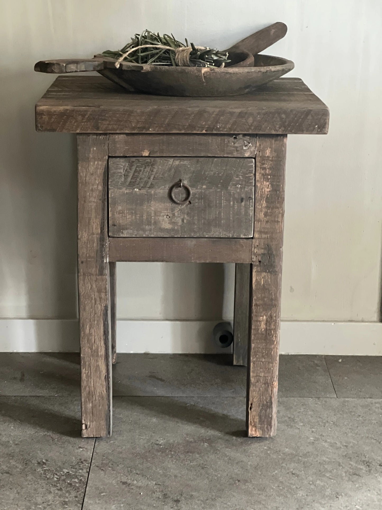 Driftwood Side Table with 1 drawer - Trapa Living