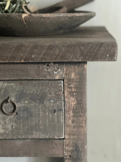 Driftwood Side Table with 1 drawer - Trapa Living