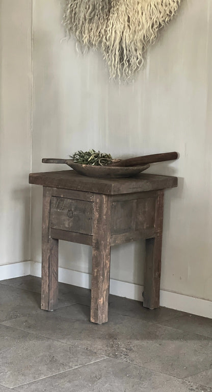 Driftwood Side Table with 1 drawer - Trapa Living