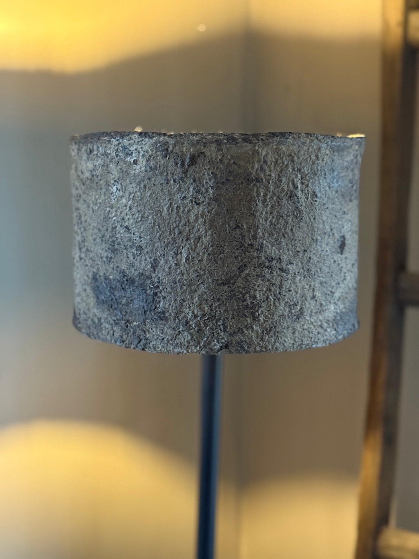 Standing lamp "Purna" with clay shade and base