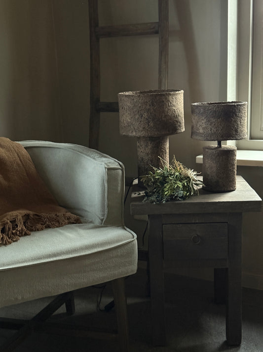 Clay table lamp "Purna" – available in 2 sizes (table full)