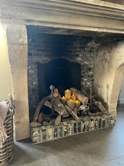 Pillar candle LED Taupe Countryfield available in 6 sizes