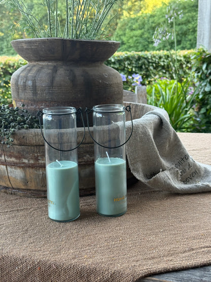 Kerze im Glas – 20 x 6 cm – Mintgrün
