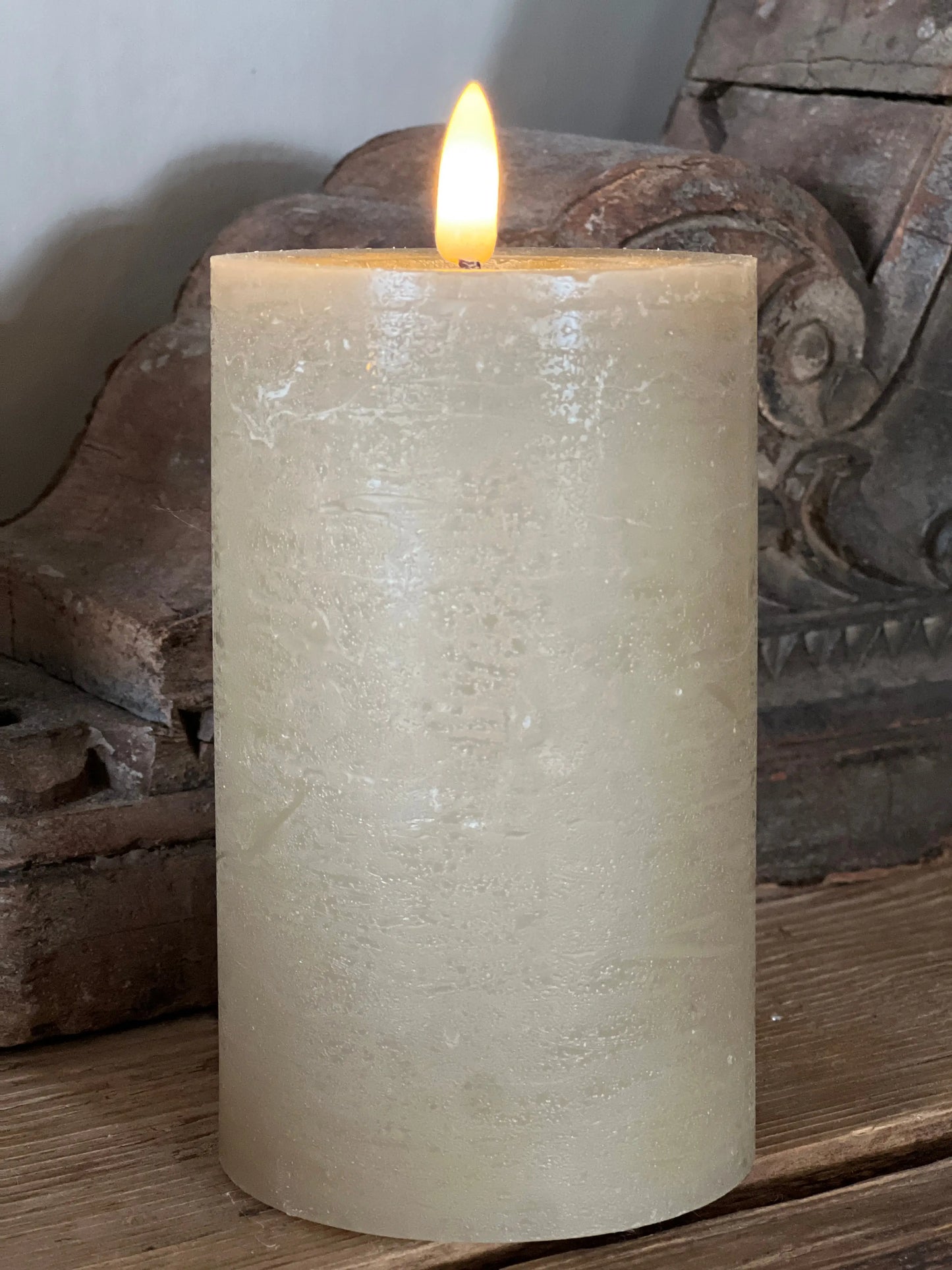 Pillar candle LED Taupe Countryfield available in 6 sizes
