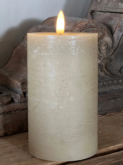 Pillar candle LED Taupe Countryfield available in 6 sizes