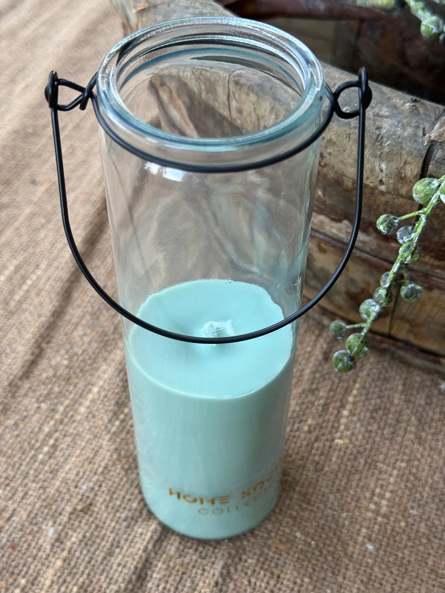 Kerze im Glas – 20 x 6 cm – Mintgrün