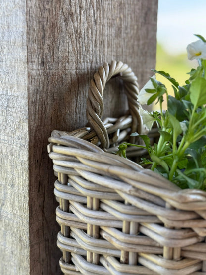 Rattan hanging basket
