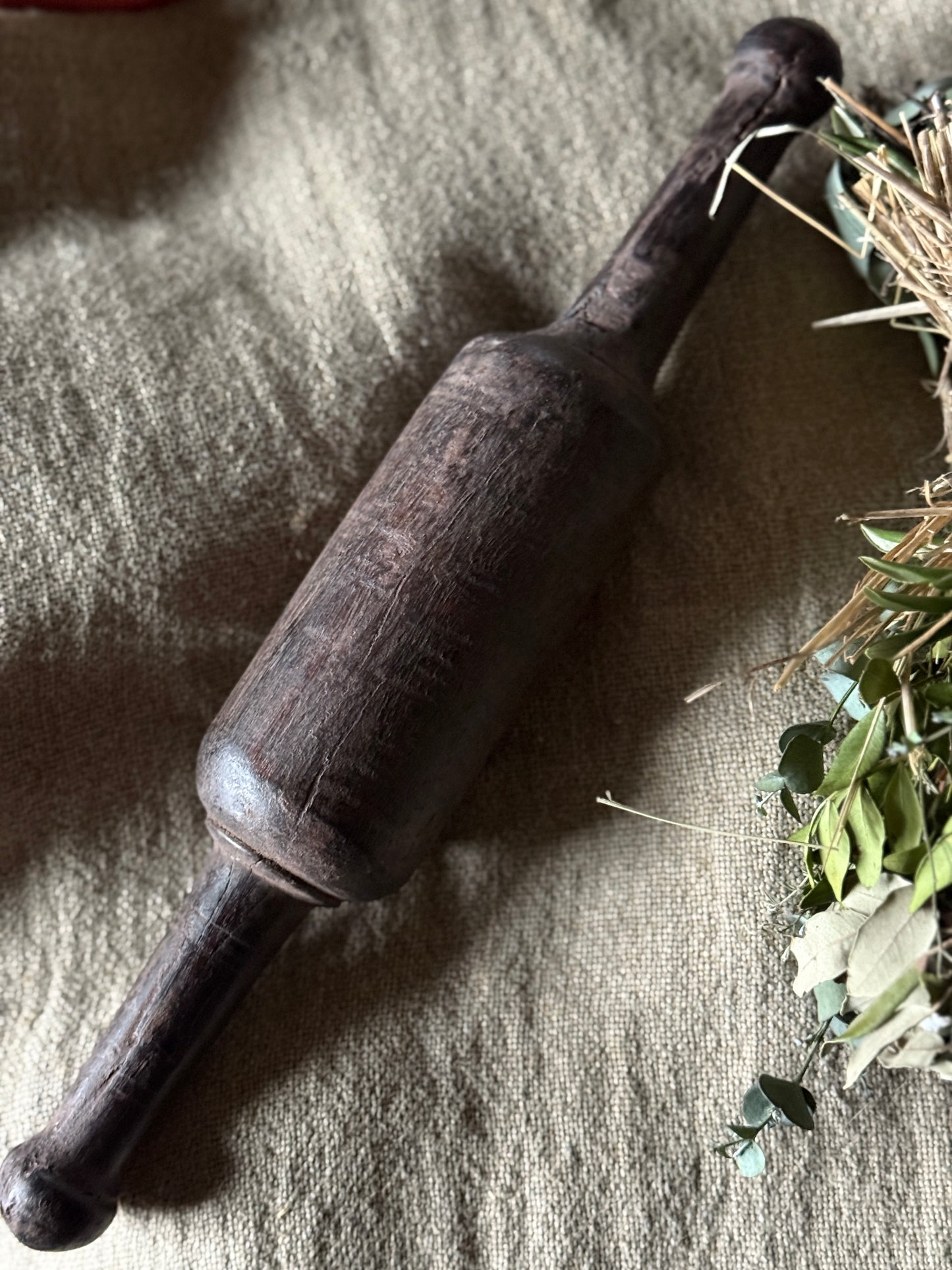 Old rolling pin – wood 36x5 cm