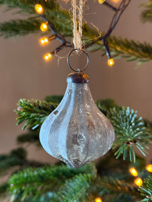 Kersthanger X-MAS Orna- oud zilver