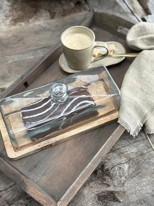 Tortenglocke aus Glas