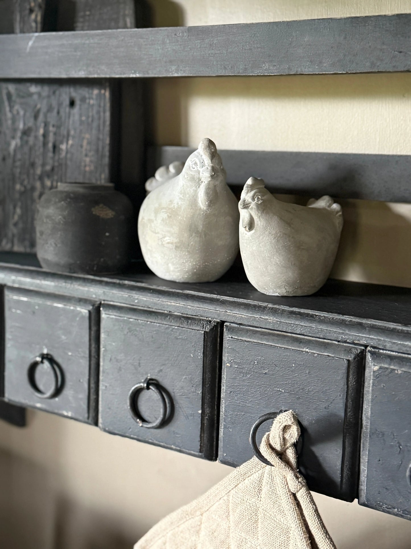 Betonhuhn &amp; Hahn – Grau