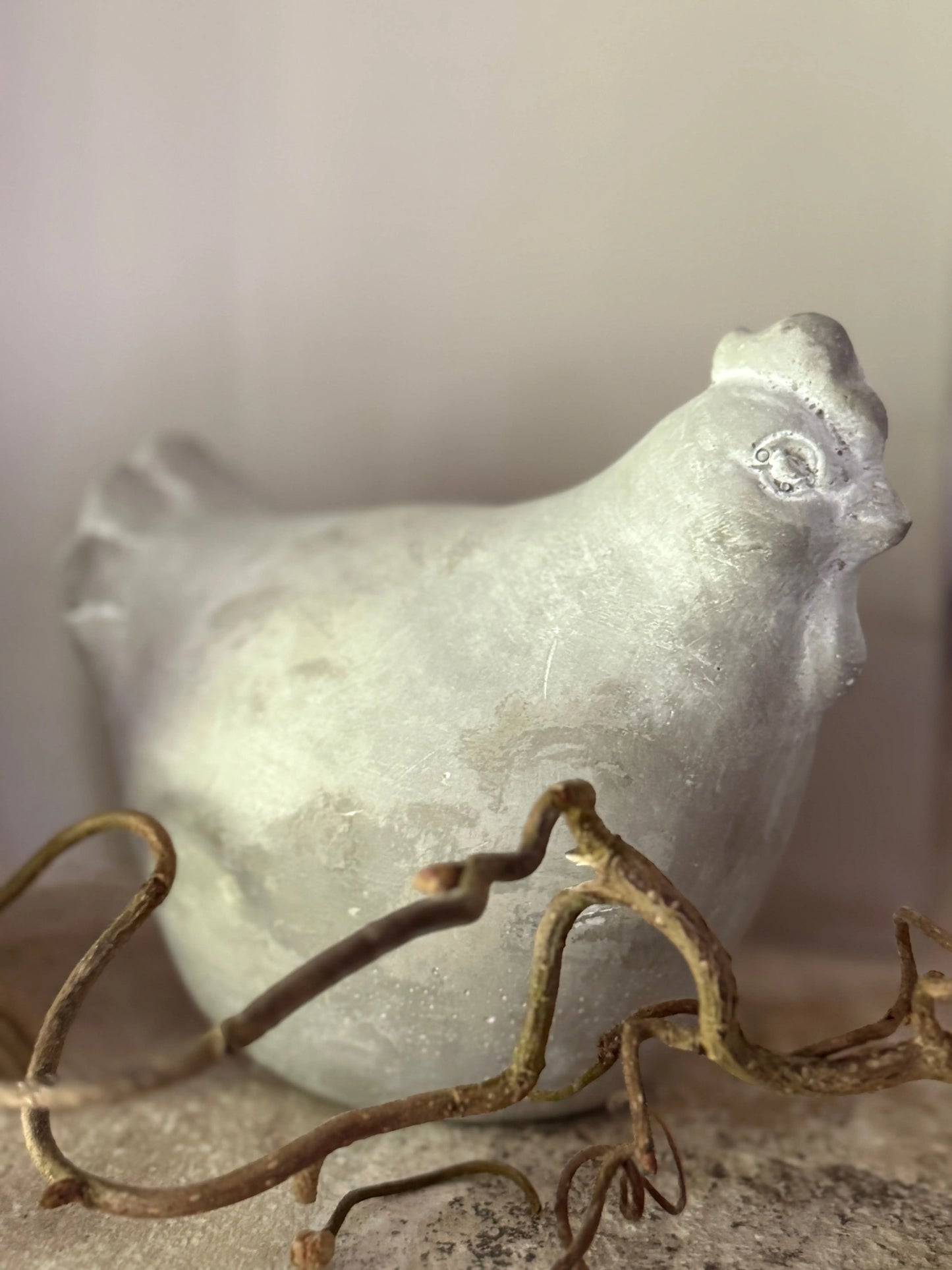 Betonhuhn &amp; Hahn – Grau