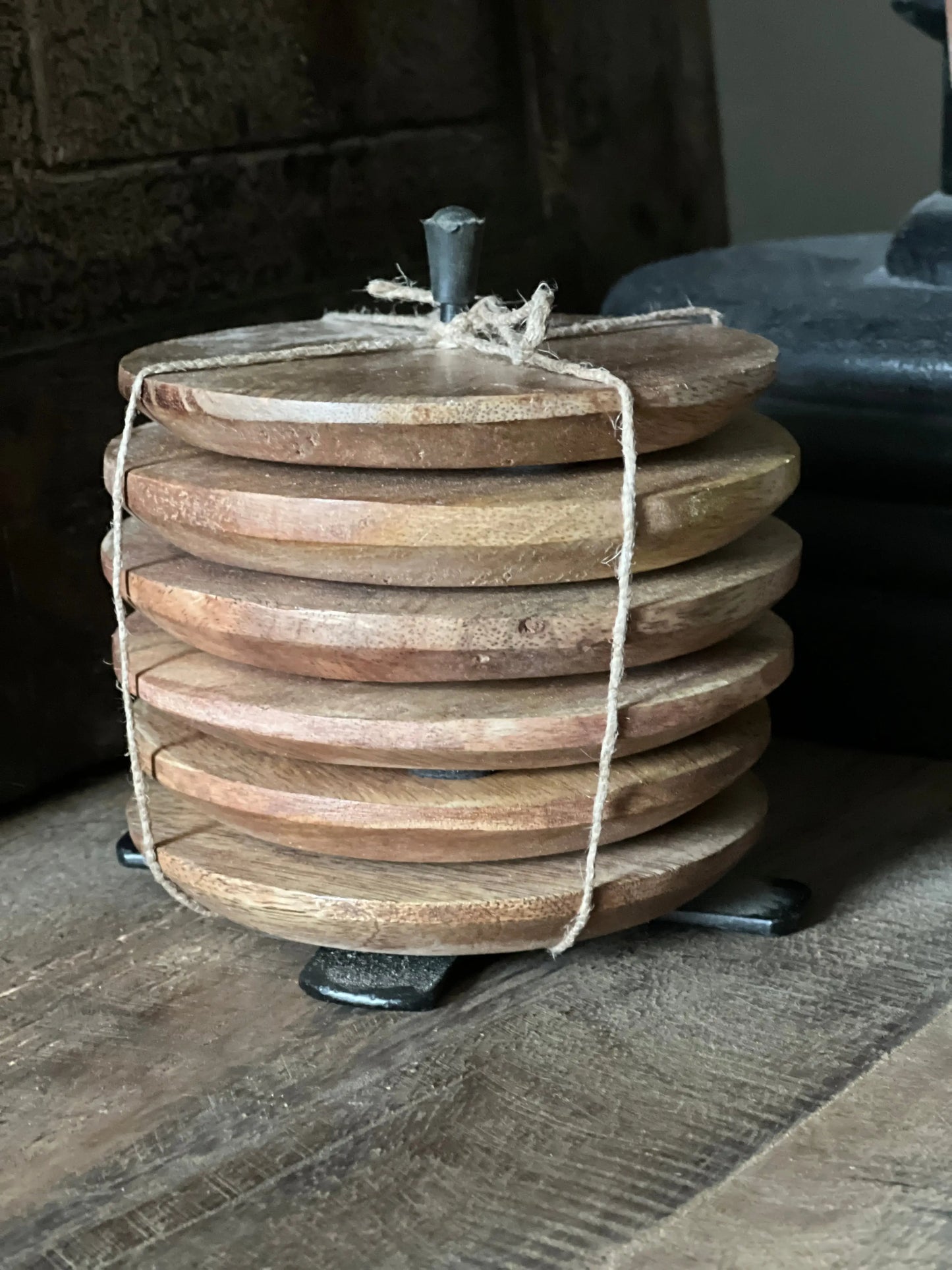 Untersetzer auf Pin, 6St