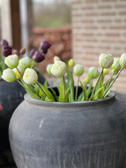 Bunch of tulips, 50 cm. double floral, snow white 
