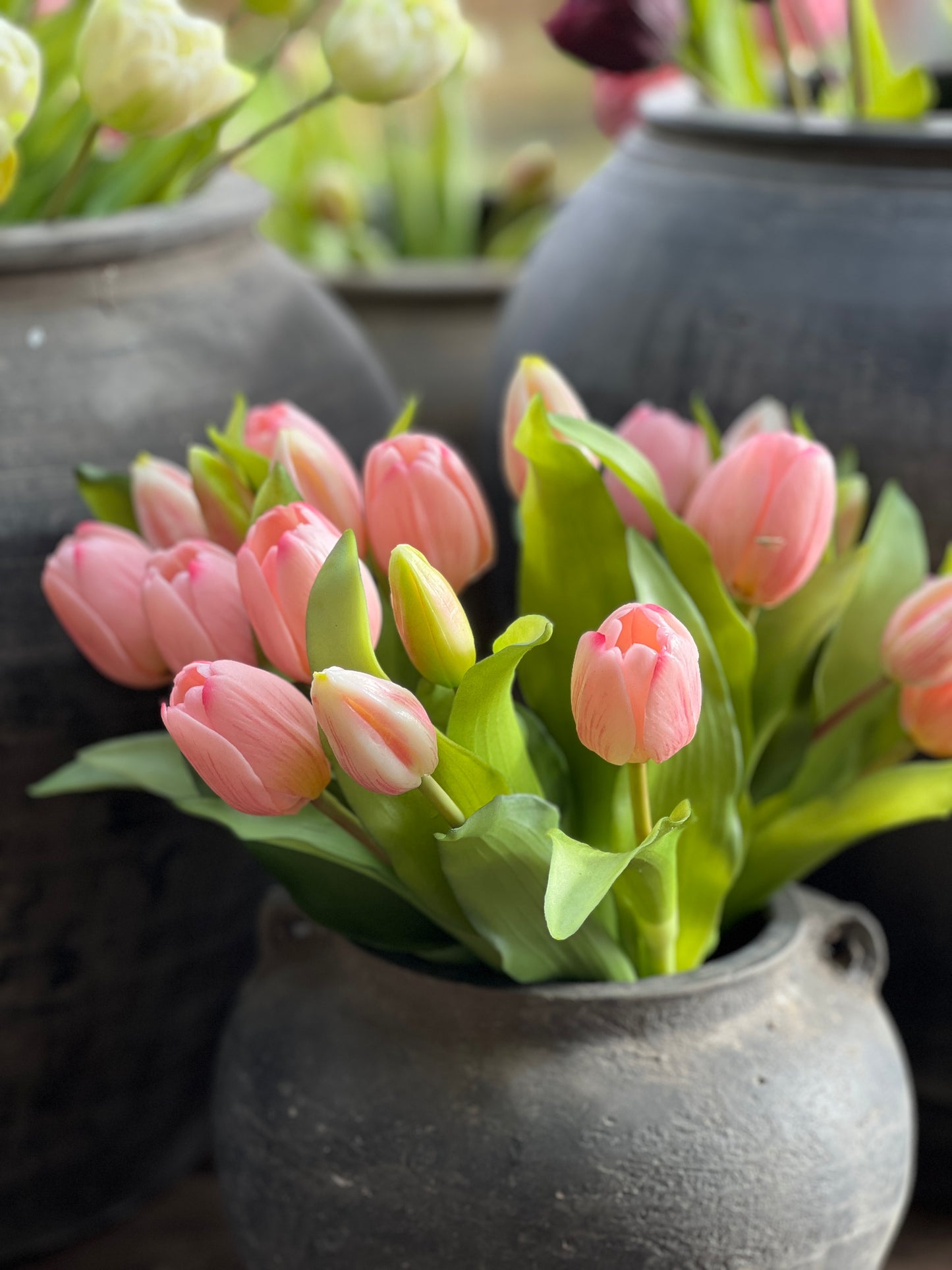 Bunch of tulips, 30 cm. Pink