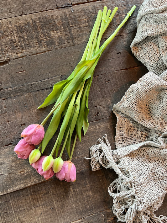 Bos tulpen dubbel bloemig, 50 cm. pink