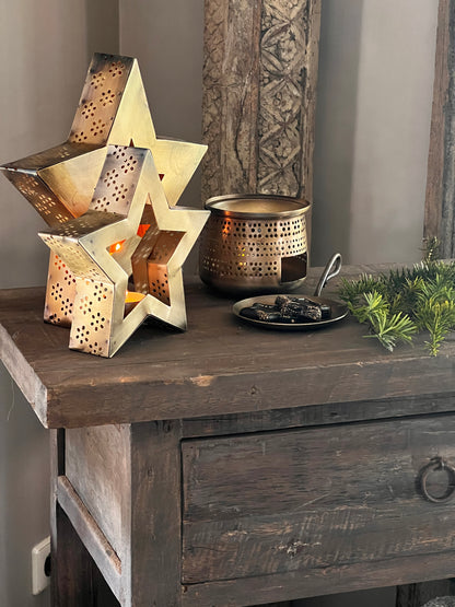 Metal star for tea light, available in M ​​and L