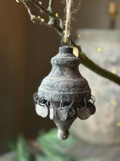 Christmas pendant Grey coins Exclusive (032)