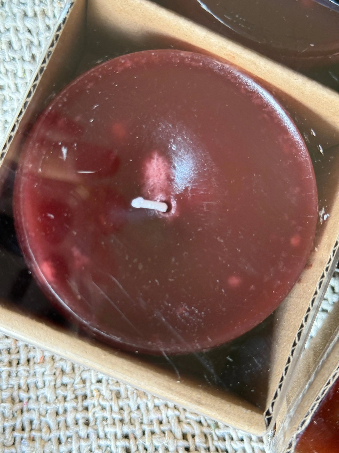 Floating candles XL - set of 3 in the colours Cognac, Wine red, Orange