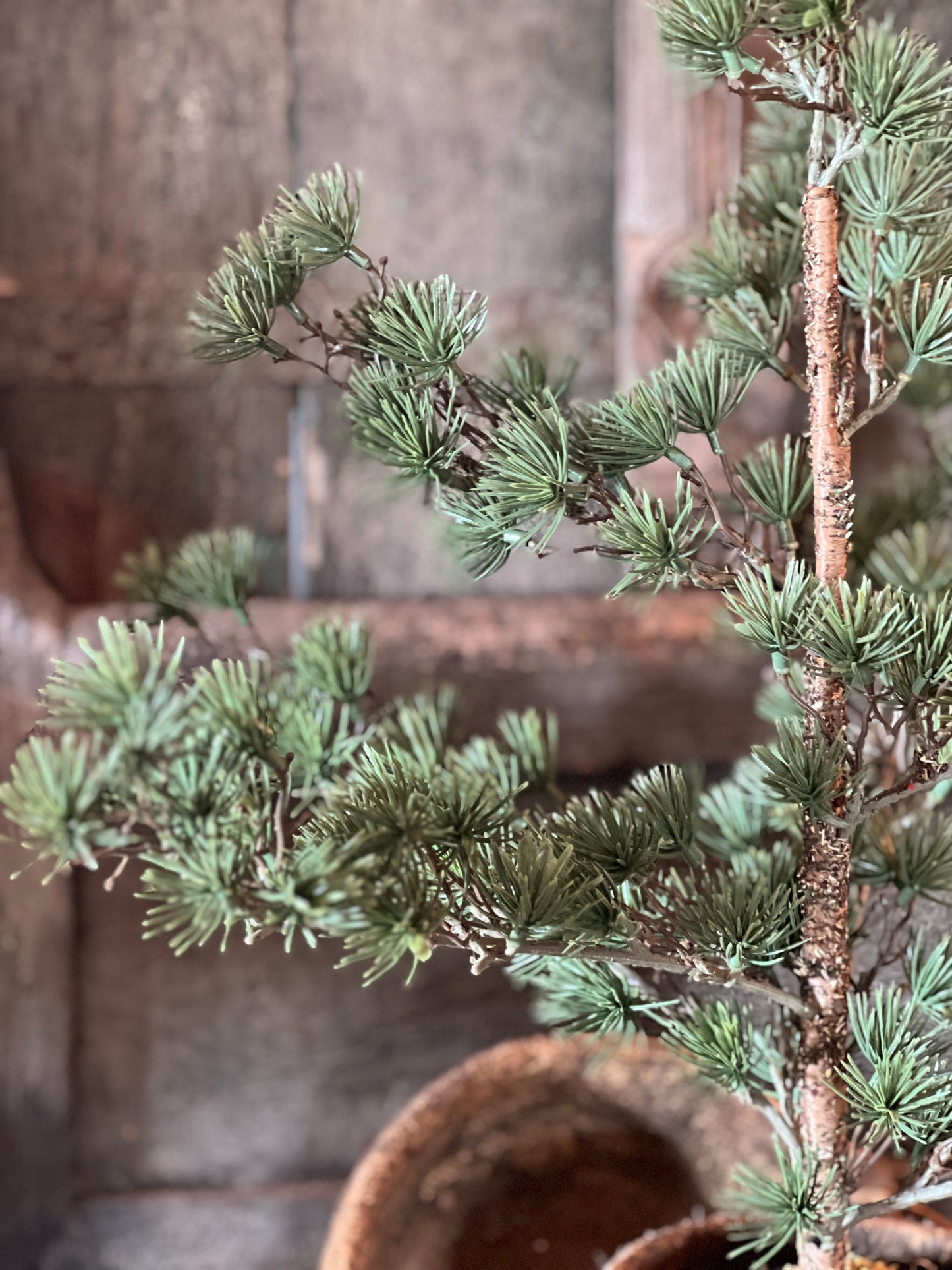 Artificial Christmas tree in moss ball