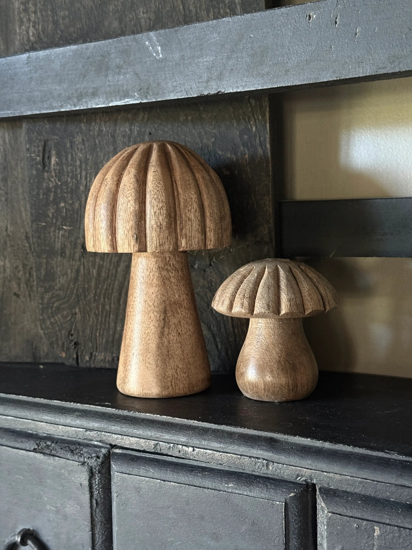 Wooden Mushroom Natural – Rural Decoration – Available in 2 sizes