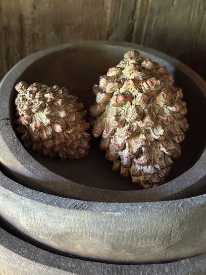 Polystone Pine Cone – Rustic Autumn Decoration - Available in 2 sizes