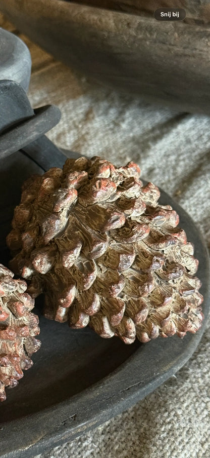 Polystone Pine Cone – Rustic Autumn Decoration - Available in 2 sizes