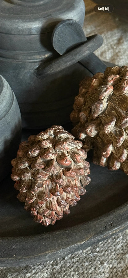 Polystone Pine Cone – Rustic Autumn Decoration - Available in 2 sizes