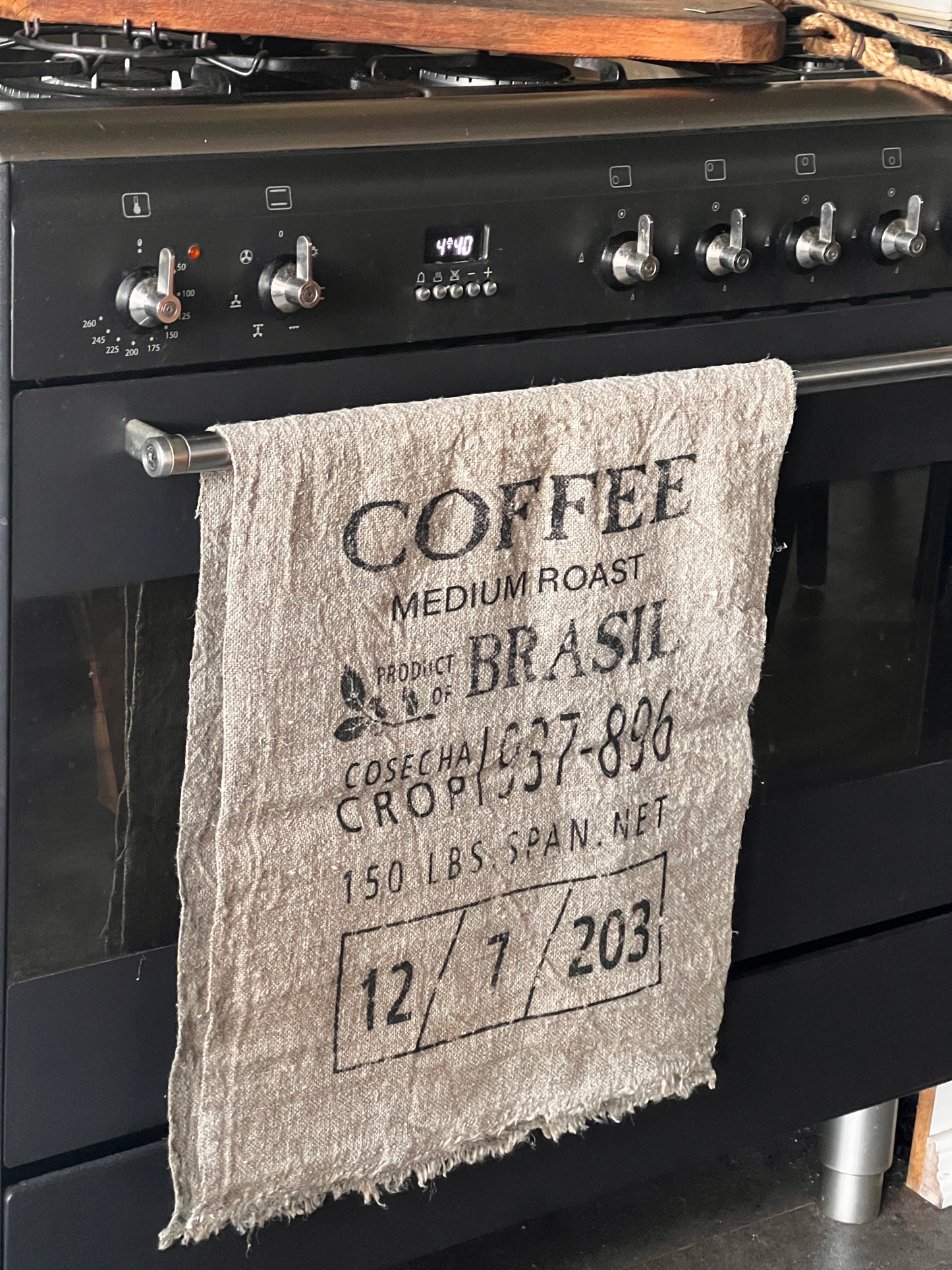 Shabby cloth "coffee" 100x40 cm.