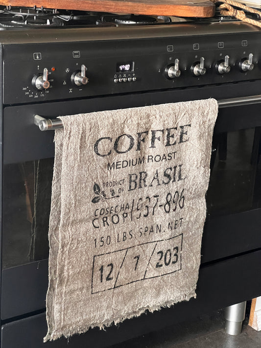 Shabby-Tuch „Kaffee“ 100x40 cm.