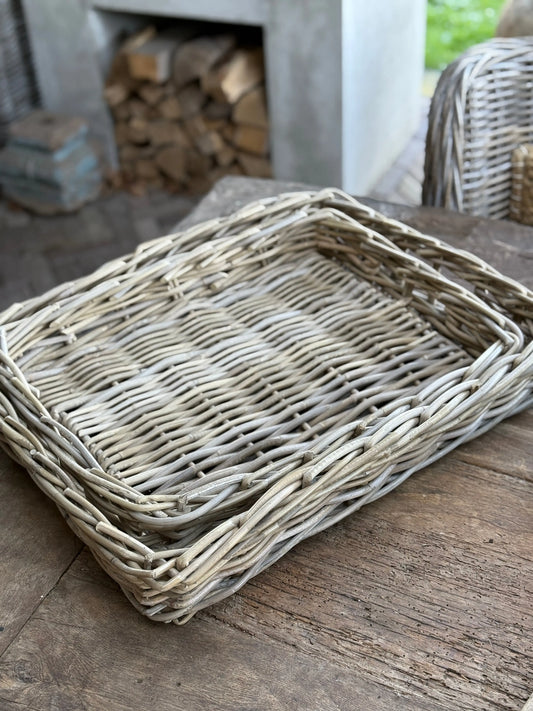 Rattan Tray with Handles - available in M ​​and L