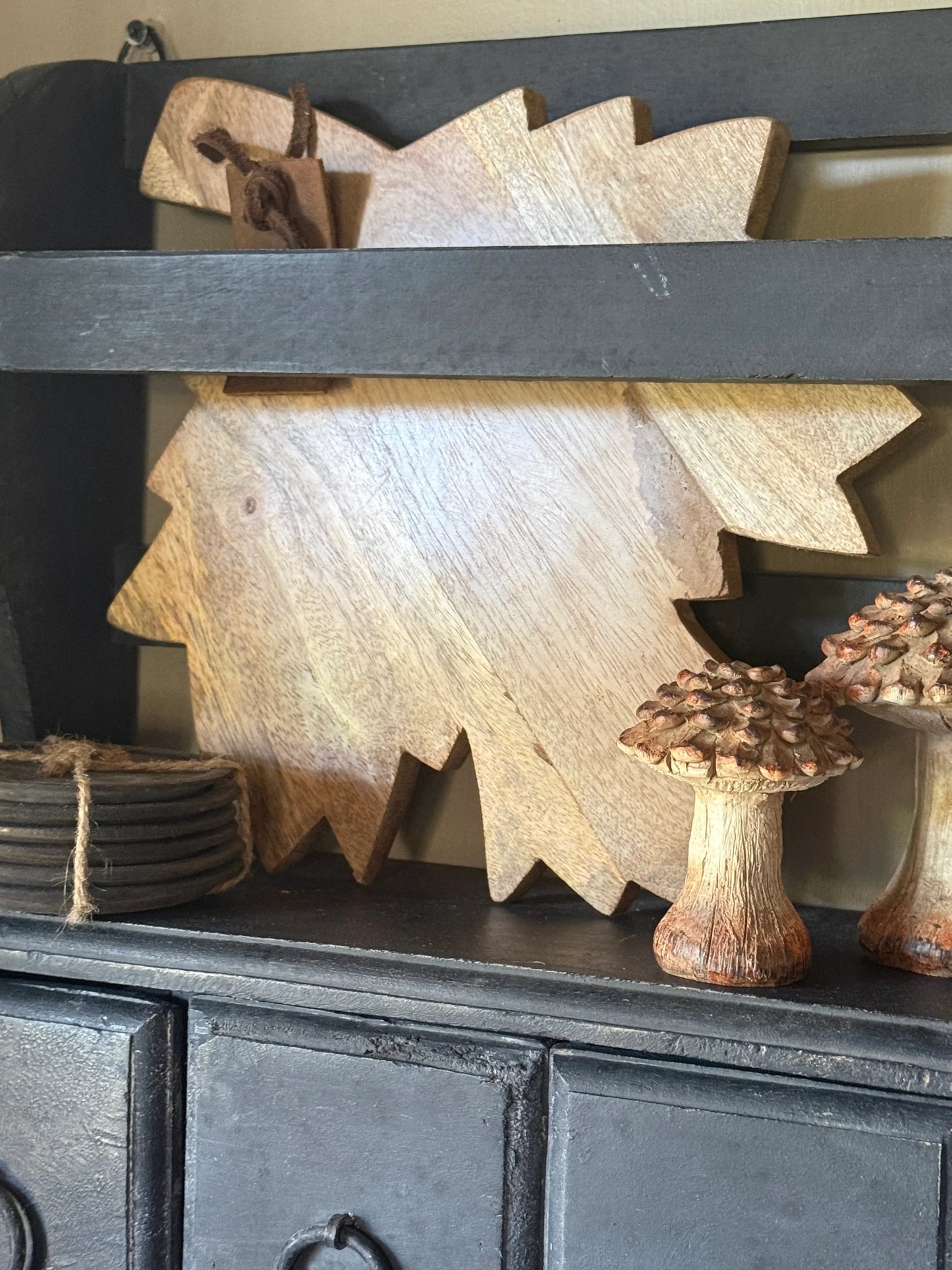 Houten Serveerplateau Herfstblad