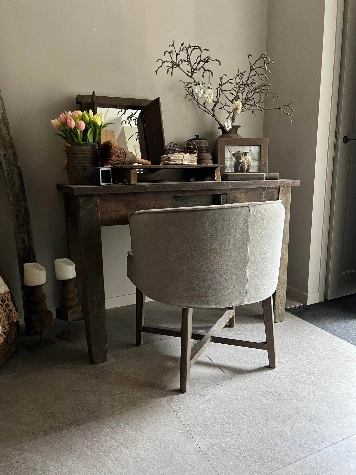 Chair Kaatje, Taupe, Beige or Anthracite