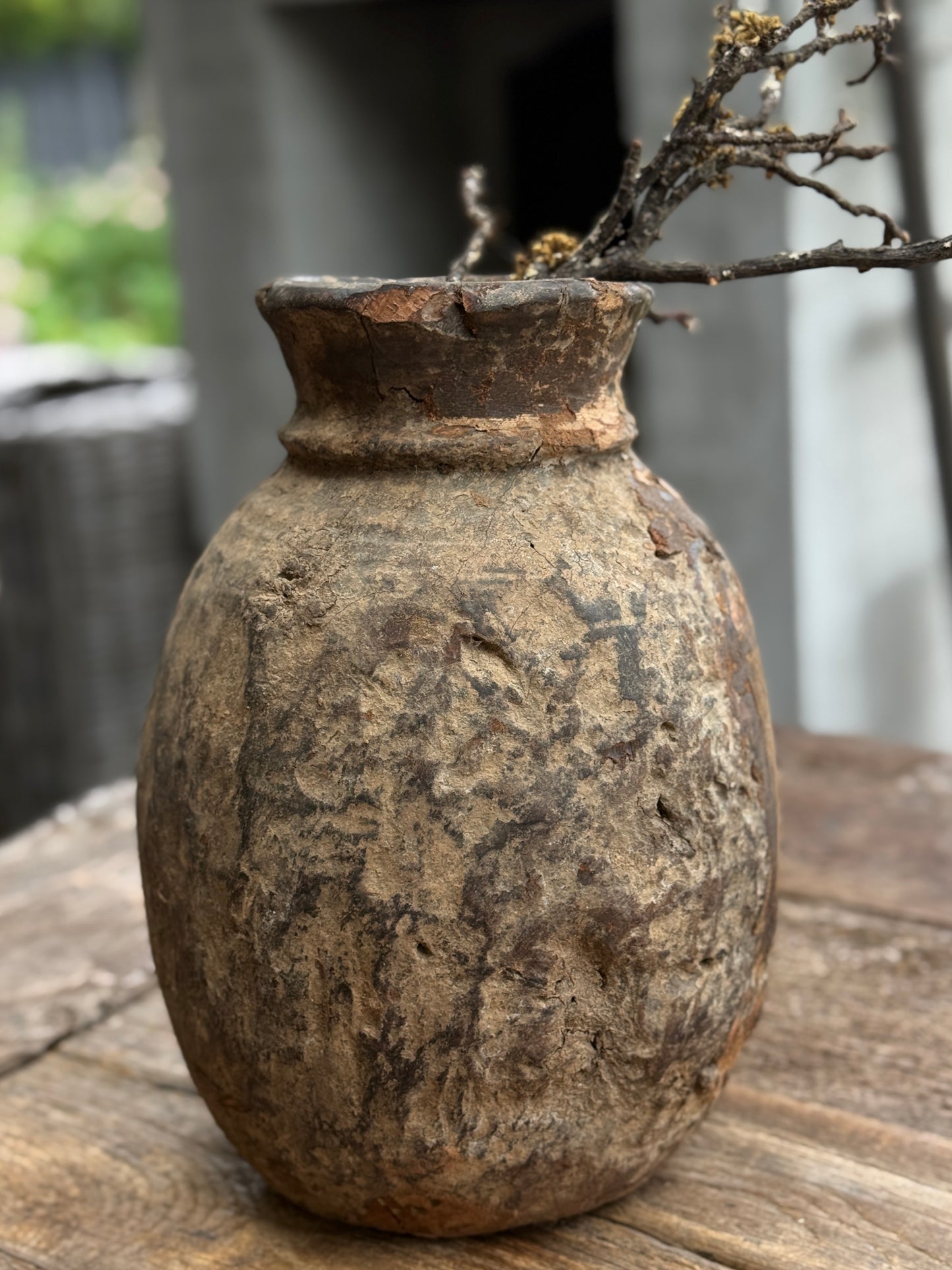 Nepalese houten pot – uniek en authentiek (LHC3)