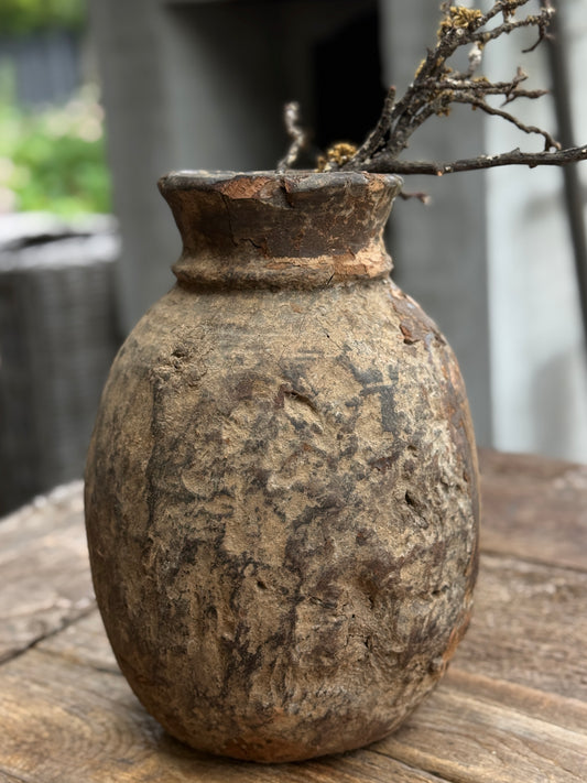Nepalese houten pot – uniek en authentiek (LHC3)