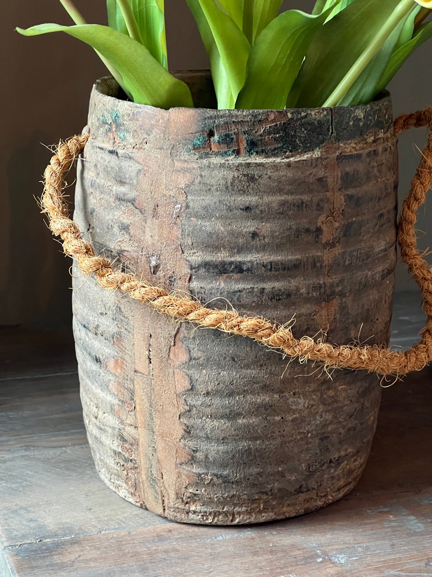 Old Nepalese pot with string