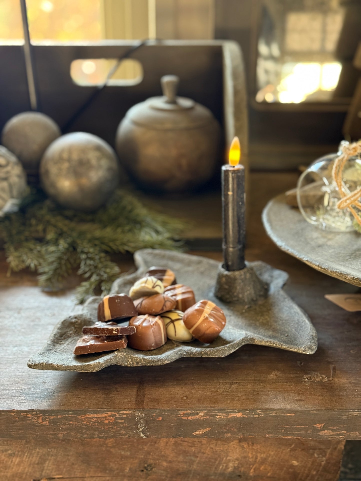 Concrete Christmas tree candlestick PMR