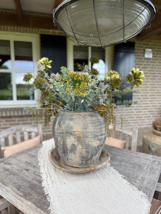 Kunstbloem Paeony Spray Elin – groen- 93 cm.
