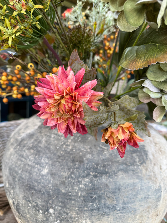 kunstbloem Dahlia perzik- 66 cm