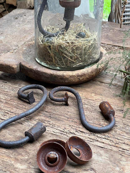 S-candlestick rusted, available in various sizes, Puur Wonen 