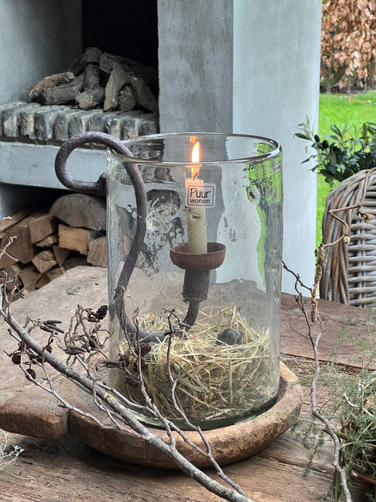 Metal Chips lantern from Puur Wonen, 30x20 cm.