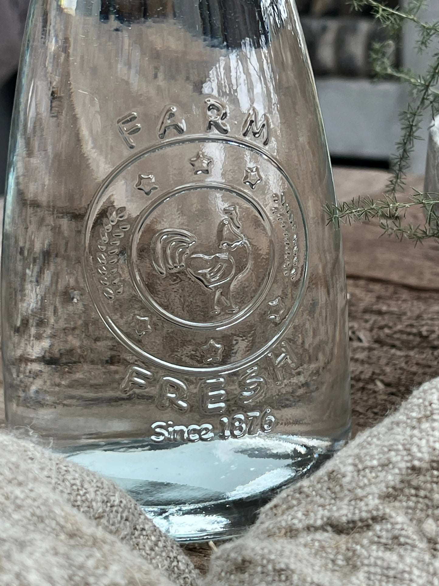 Glaskaraffe „Bauernhof“