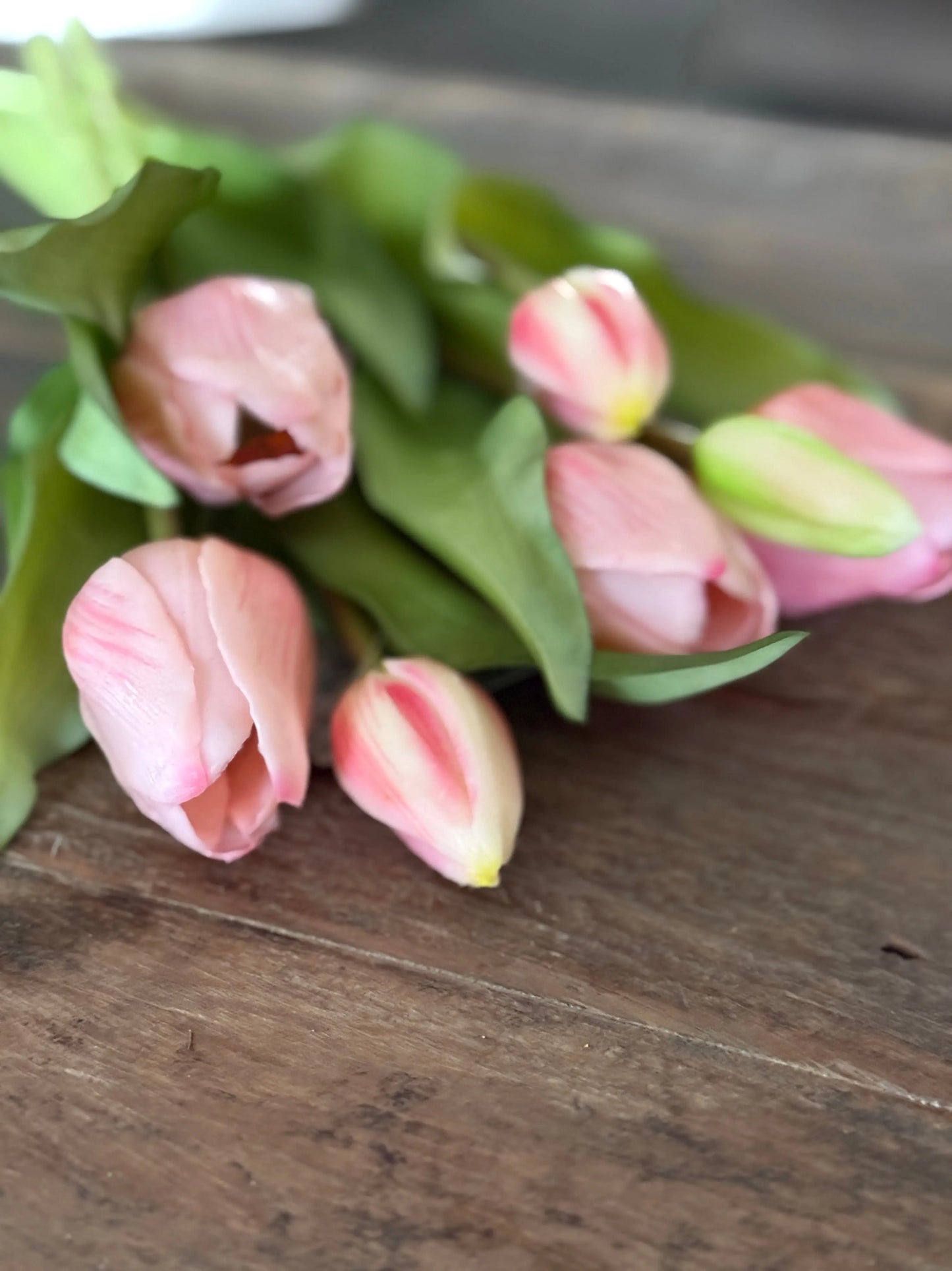 Strauß mit 7 Tulpen, 31 cm. Rosa.