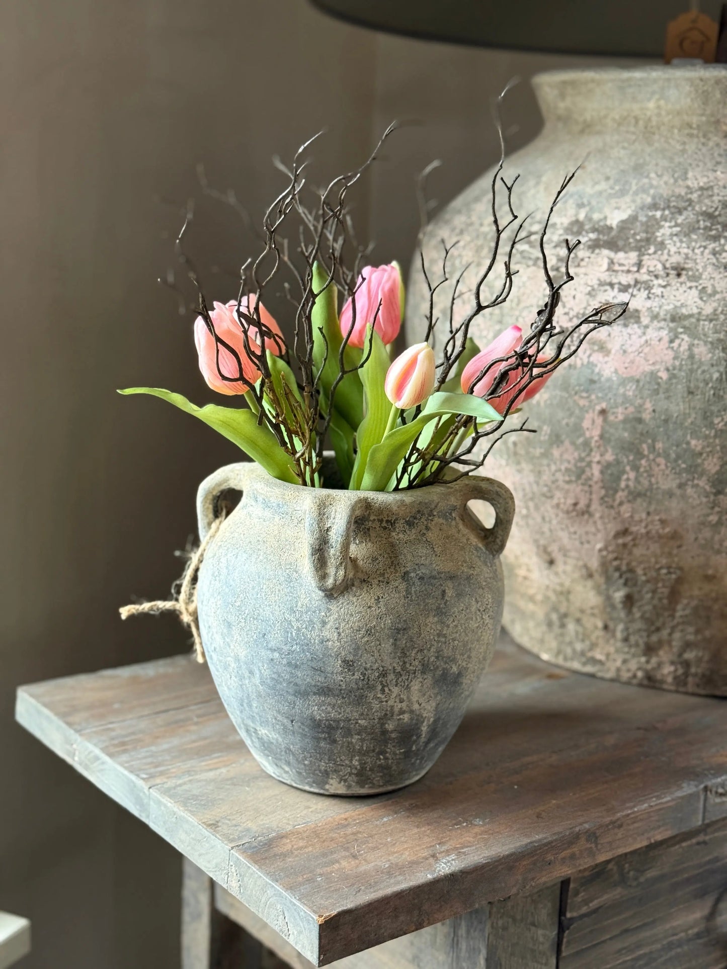 Strauß mit 7 Tulpen, 31 cm. Rosa.