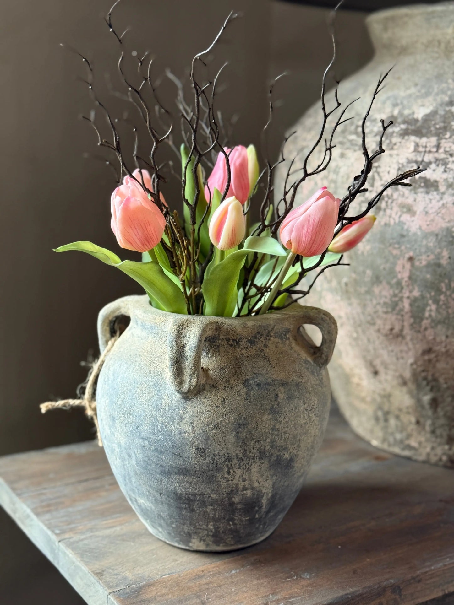 Strauß mit 7 Tulpen, 31 cm. Rosa.
