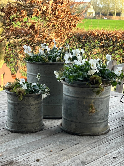metal pots straight model, set of 3 pieces