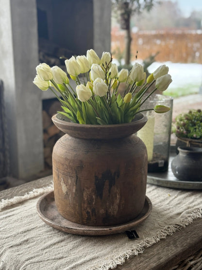 Strauß mit 6 Tulpen, 47 cm, weiß.