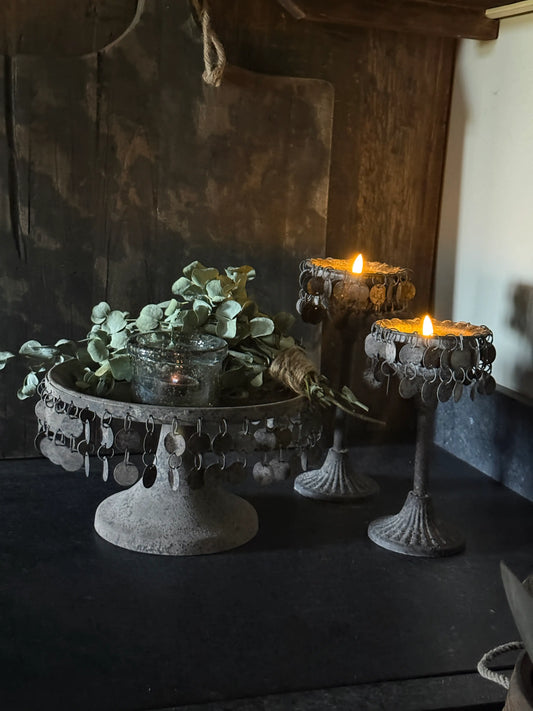 Taart plateau Grey munt