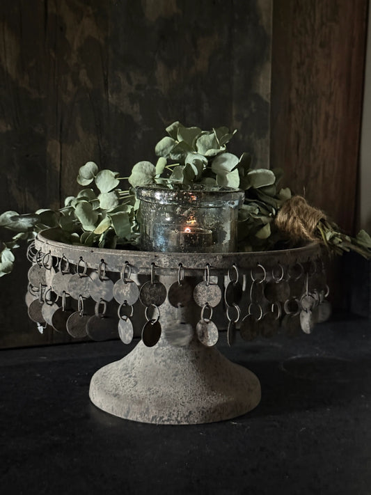 Taart plateau Grey munt